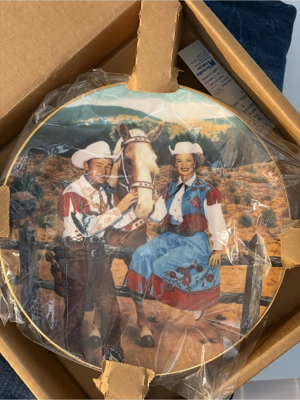 Roy Rogers and Dale collector plates, Lone Ranger and Hopalong Cassidy